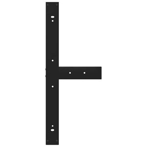 Matbordsben T-formade 2 st svarta 100x35x(72-73) cm stål