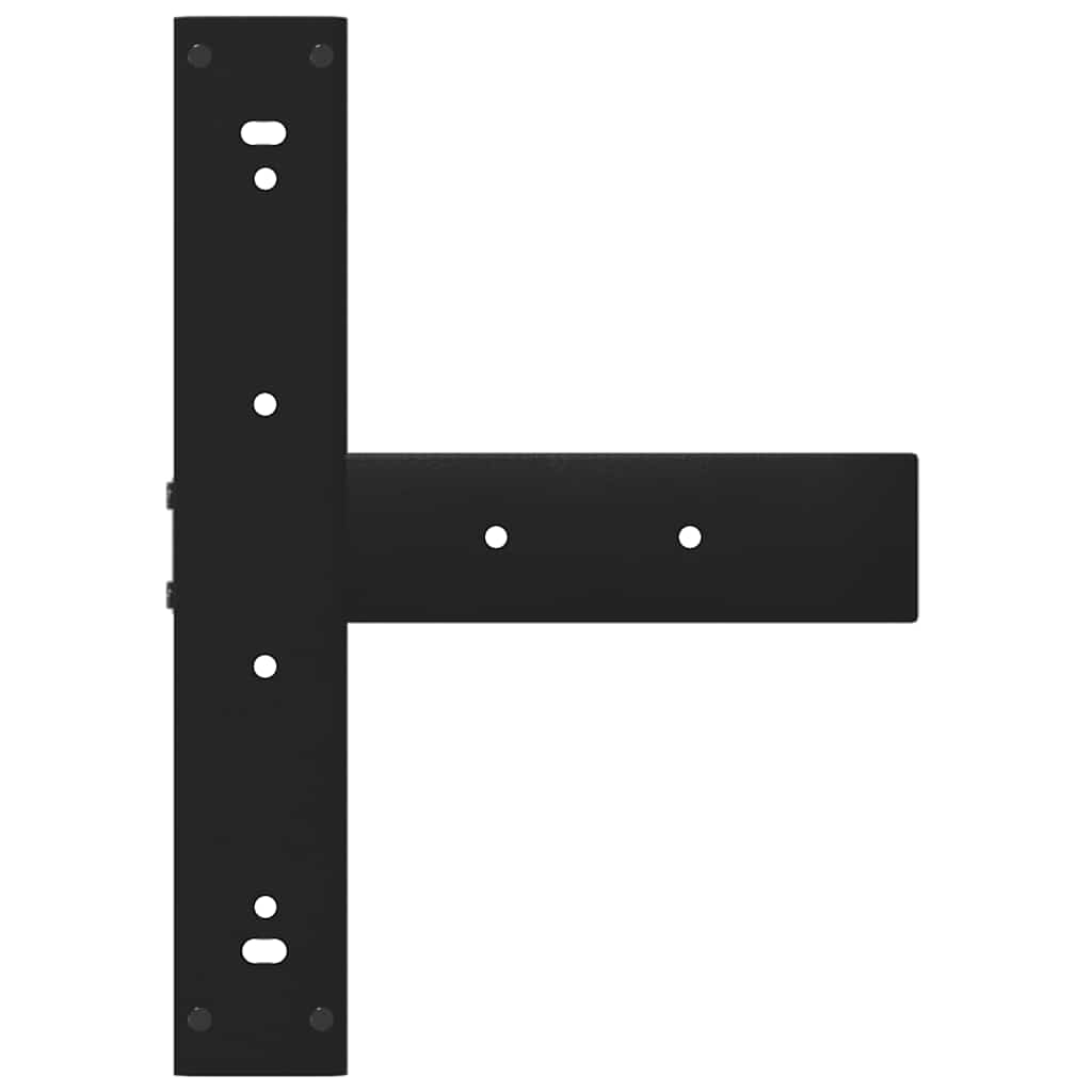 Barbordsben T-formade 2 st svarta 40x35x(100-101) cm stål