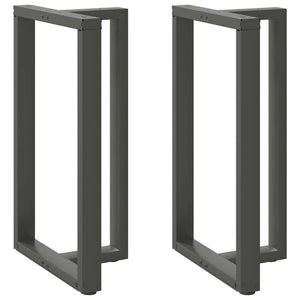 Barbordsben T-formade 2 st antracit 60x35x(100-101) cm stål