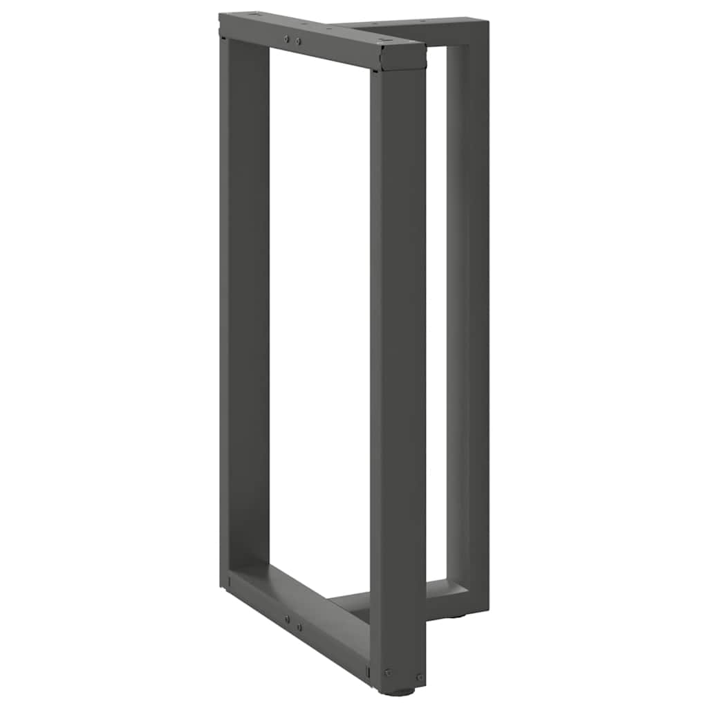 Barbordsben T-formade 2 st antracit 60x35x(100-101) cm stål