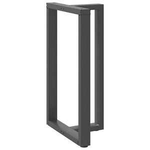 Barbordsben T-formade 2 st antracit 60x35x(100-101) cm stål