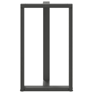 Barbordsben T-formade 2 st antracit 60x35x(100-101) cm stål