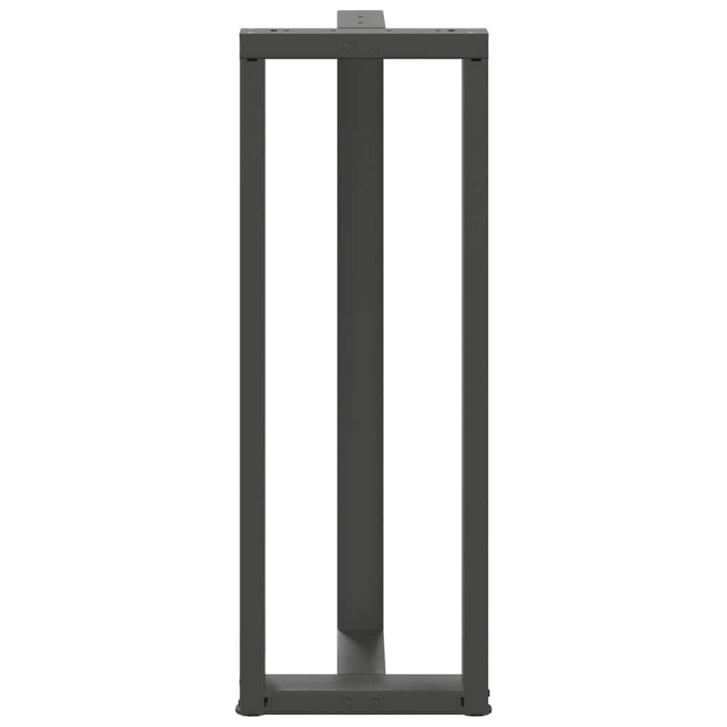 Barbordsben T-formade 2 st antracit 50x35x(110-111) cm stål