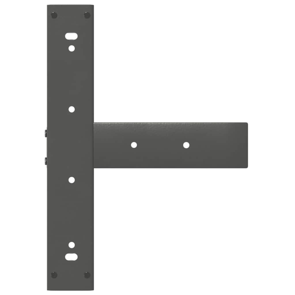 Barbordsben T-formade 2 st antracit 50x35x(110-111) cm stål