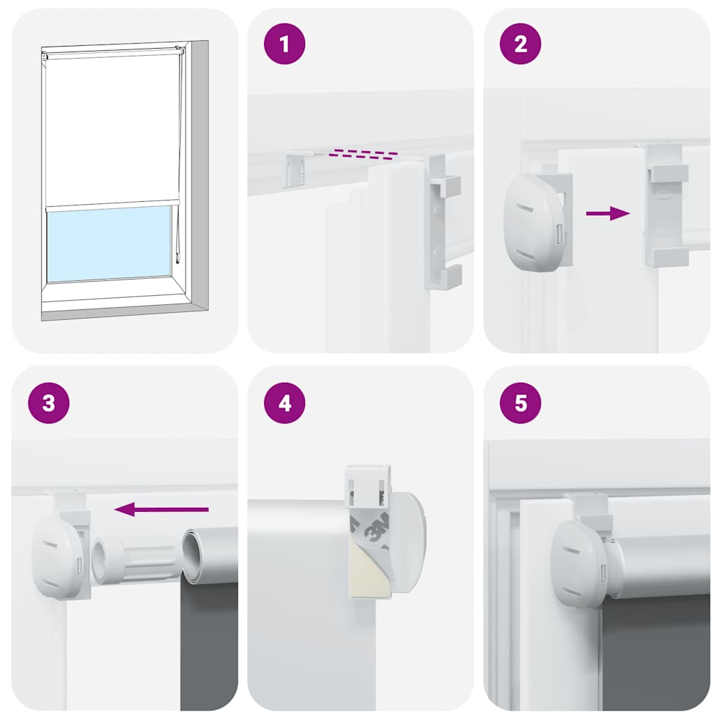 Rullgardin mörkläggning grå 55x210 cm tyg bredd 50,7 cm
