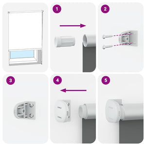 Rullgardin mörkläggning grå 65x230 cm tyg bredd 60,7 cm