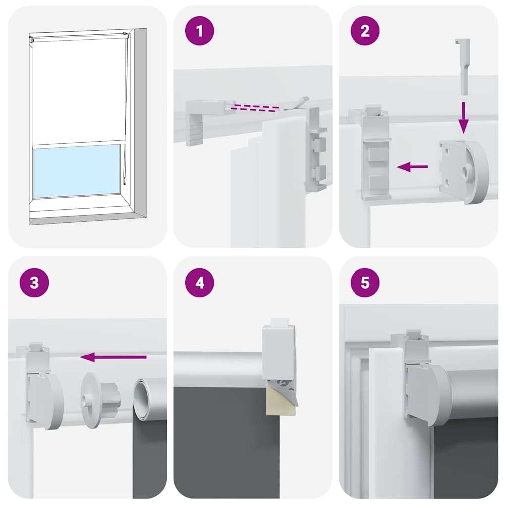 Rullgardin mörkläggning naturvit 150x150 cm tyg bredd 146,6 cm
