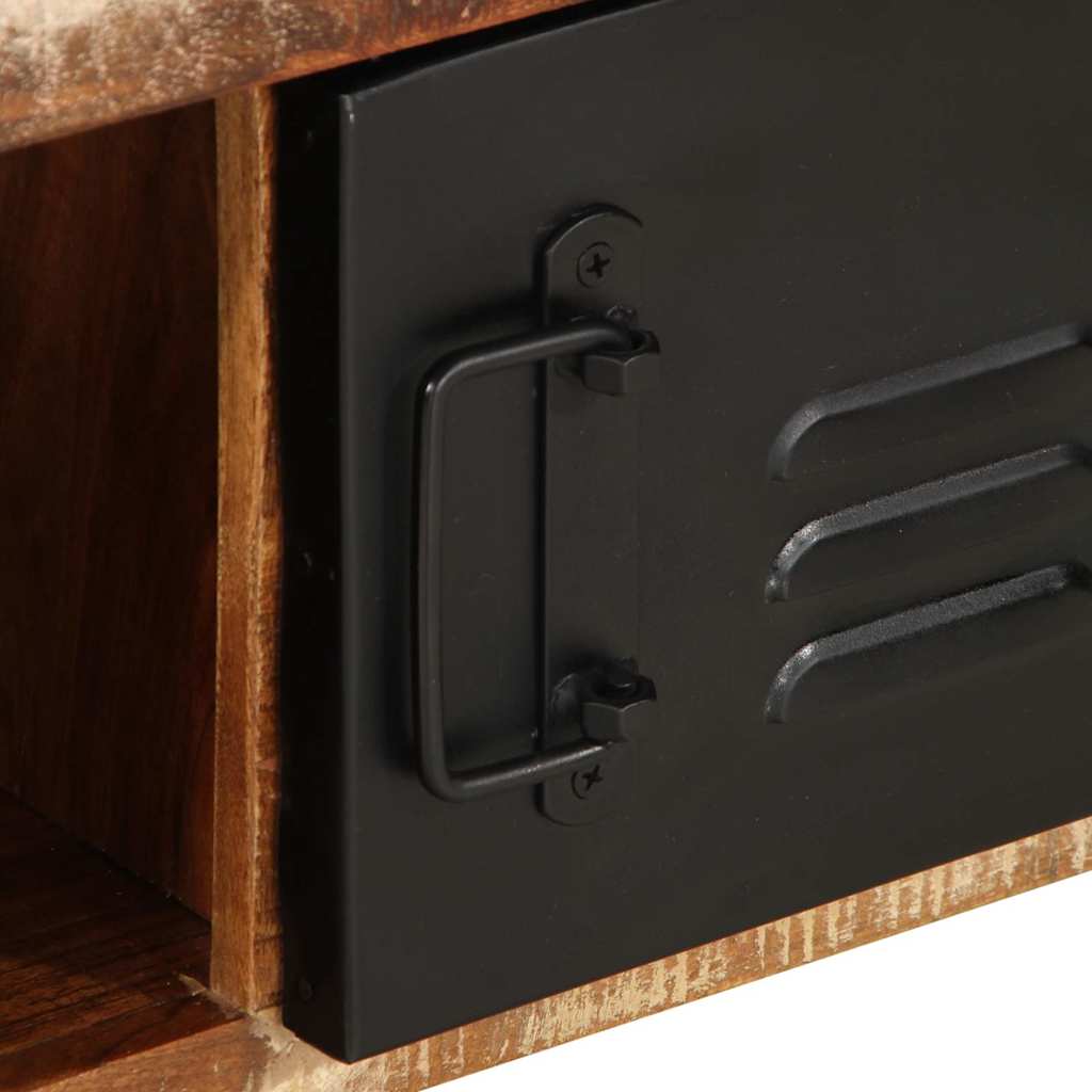 Soffbord flerfärgad 90x50x36 cm massivt återvunnet trä