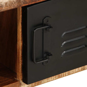 Soffbord flerfärgad 90x50x36 cm massivt återvunnet trä