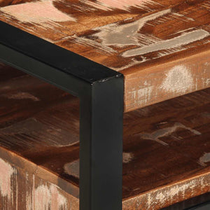 Soffbord flerfärgad 90x50x36 cm massivt återvunnet trä