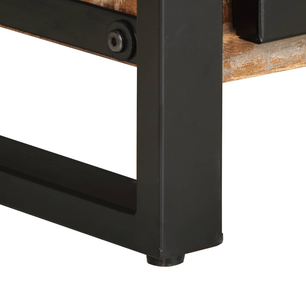 Soffbord flerfärgad 90x50x36 cm massivt återvunnet trä