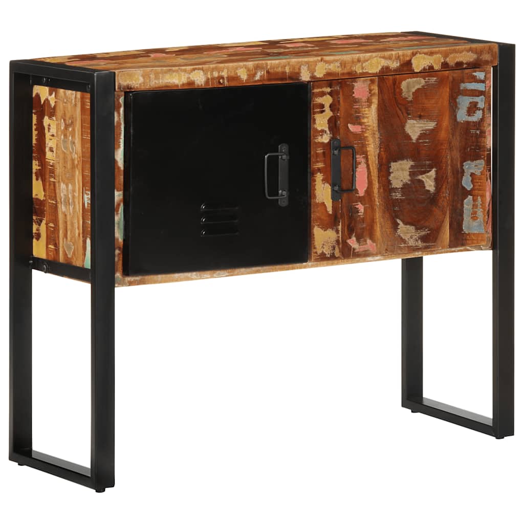 Konsolbord flerfärgad 90x35x75 cm massivt återvunnet trä