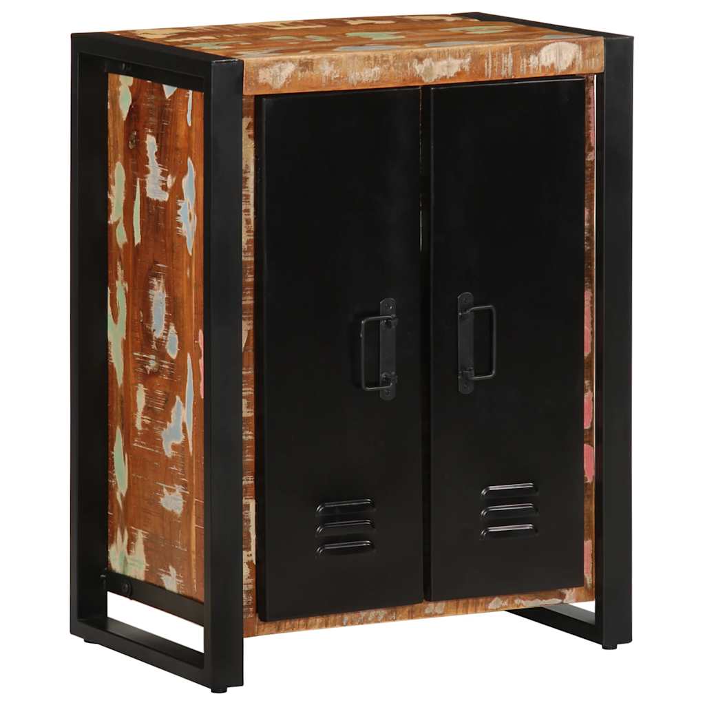 Skänk flerfärgad 55x35x70 cm massivt återvunnet trä