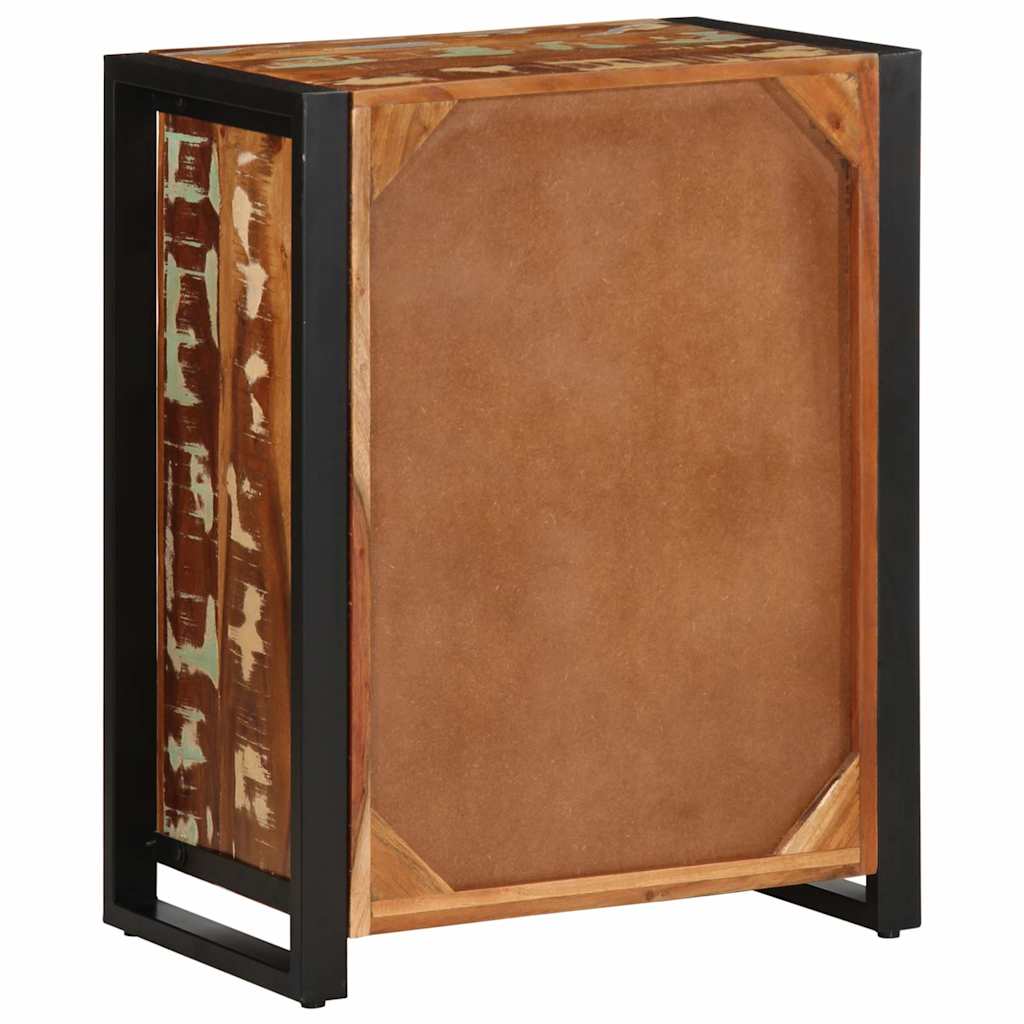 Skänk flerfärgad 55x35x70 cm massivt återvunnet trä