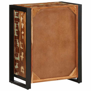 Skänk flerfärgad 55x35x70 cm massivt återvunnet trä