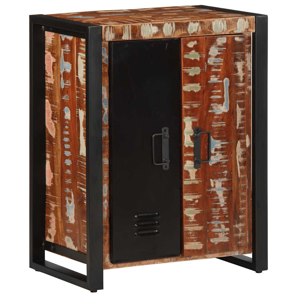 Skänk flerfärgad 55x35x70 cm massivt återvunnet trä