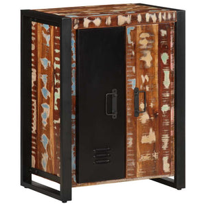 Skänk flerfärgad 55x35x70 cm massivt återvunnet trä