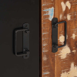 Skänk flerfärgad 55x35x70 cm massivt återvunnet trä