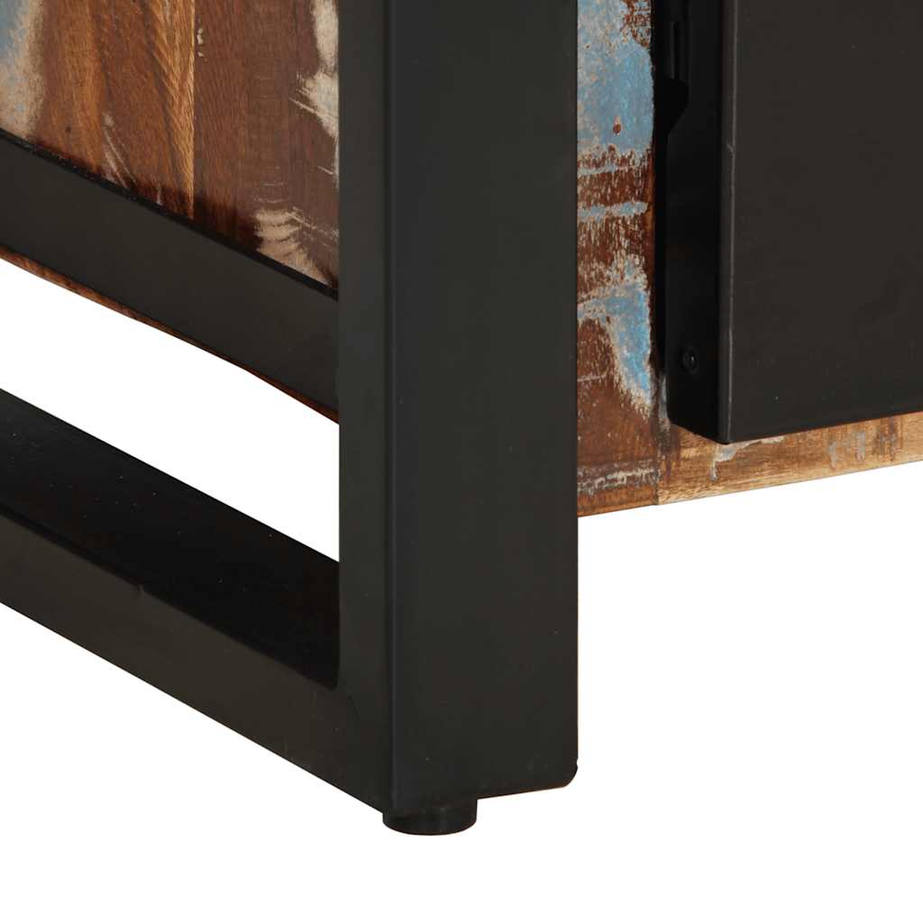 Skänk flerfärgad 55x35x70 cm massivt återvunnet trä