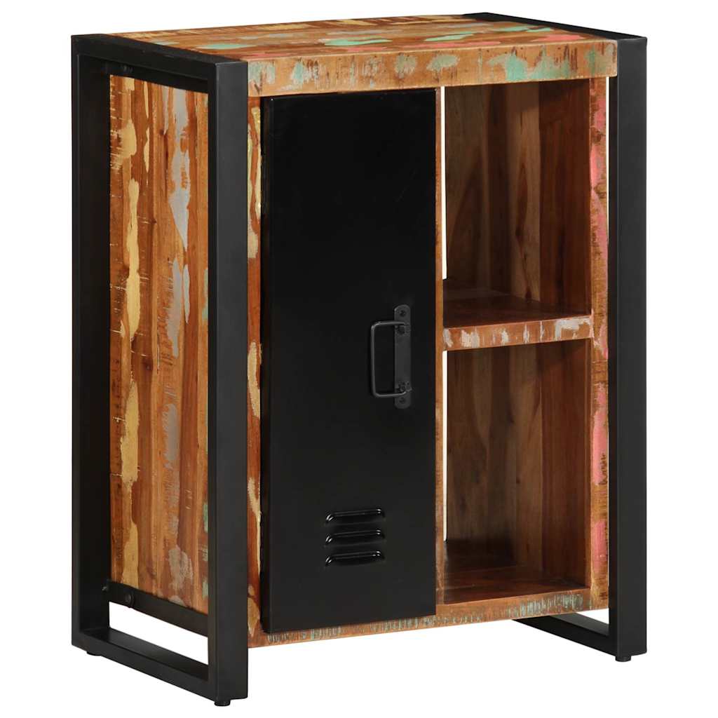 Skänk flerfärgad 55x35x70 cm massivt återvunnet trä