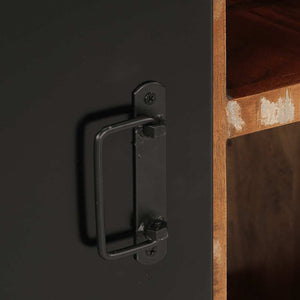 Skänk flerfärgad 55x35x70 cm massivt återvunnet trä