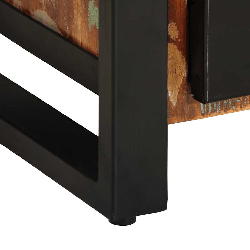 Skänk flerfärgad 55x35x70 cm massivt återvunnet trä