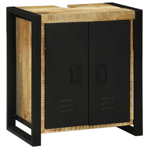 Diskbänksskåp med hylla Brun 55 x 35 x 60 cm Massivt mangoträ