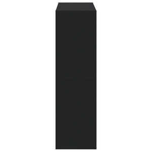 Bokhylla svart 102x32x108 cm konstruerat trä