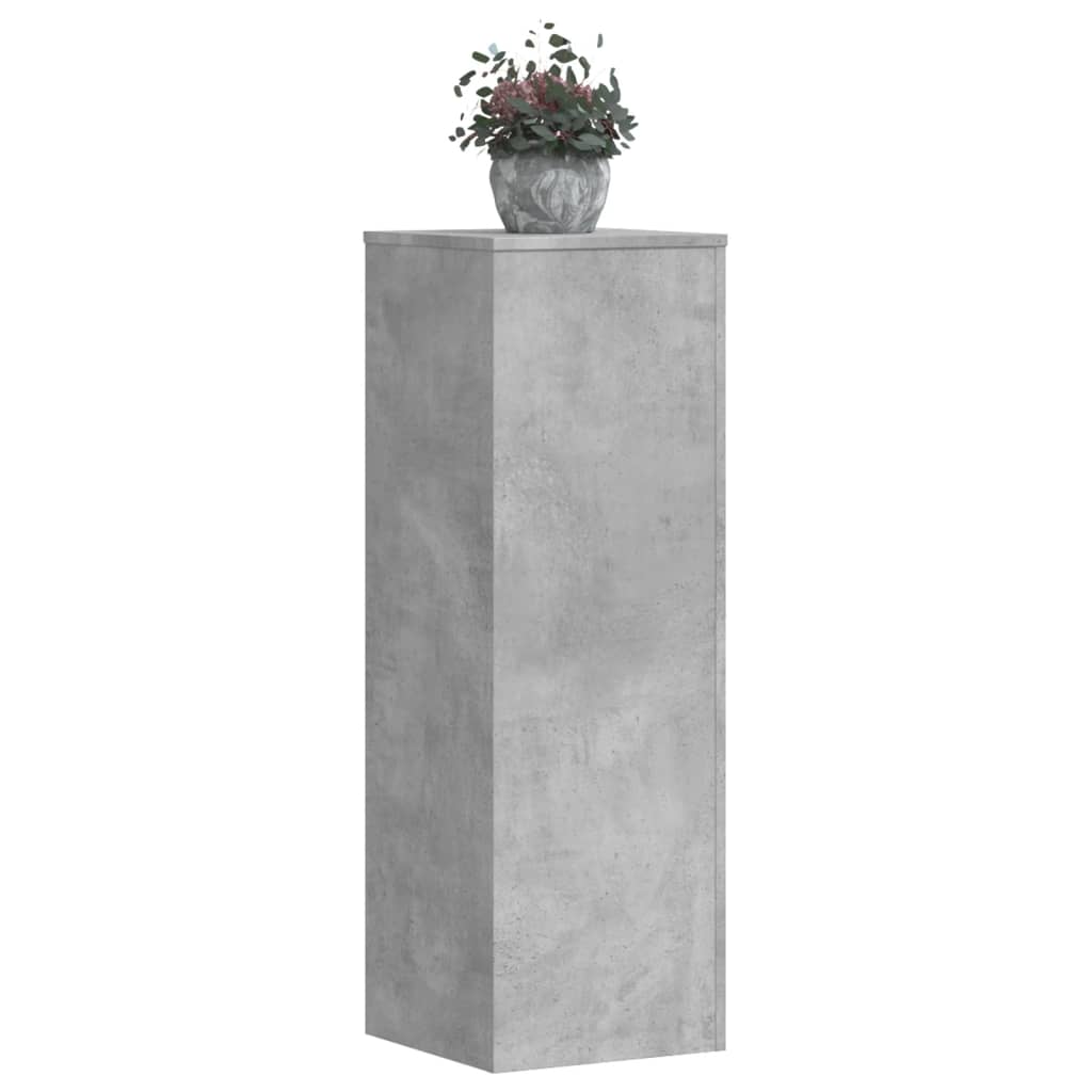 Växtställ 2 st betonggrå 33x33x100 cm konstruerat trä