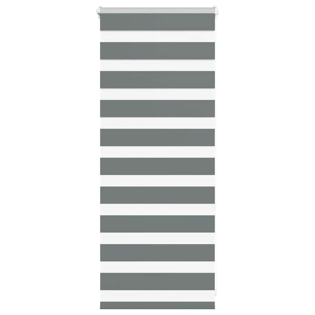 Rullgardin zebra mörkgrå 60x100 cm tyg bredd 55,9 cm polyester