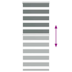 Rullgardin zebra mörkgrå 60x100 cm tyg bredd 55,9 cm polyester