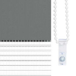 Rullgardin zebra mörkgrå 60x100 cm tyg bredd 55,9 cm polyester