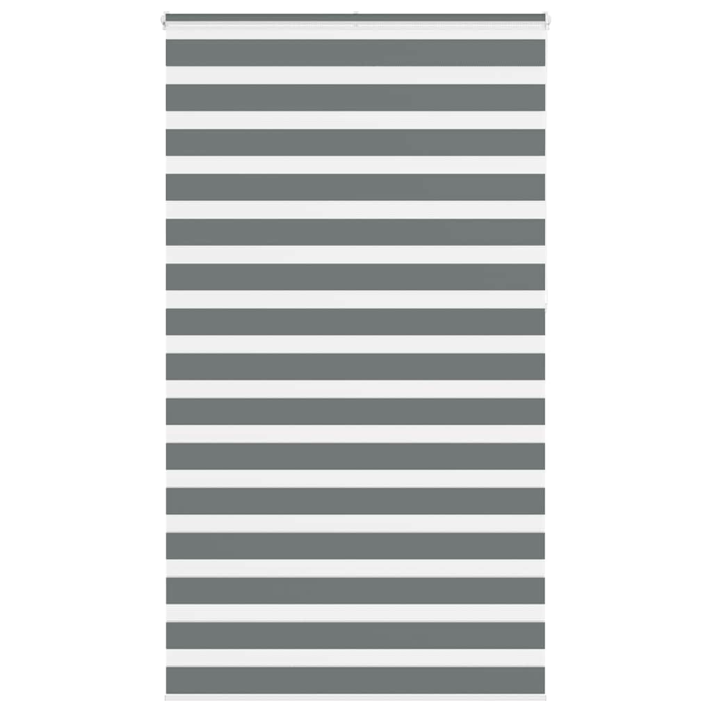 Rullgardin zebra mörkgrå 125x230 cm tyg bredd 120,9cm polyester