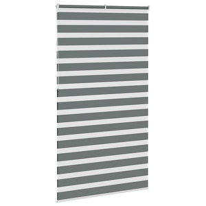 Rullgardin zebra mörkgrå 125x230 cm tyg bredd 120,9cm polyester