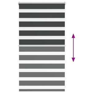 Rullgardin zebra svart 85x100 cm tyg bredd 80,9 cm polyester