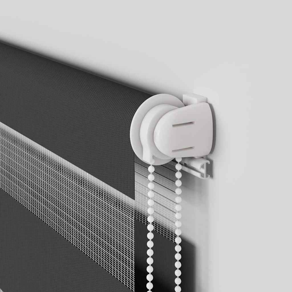 Rullgardin zebra svart 85x100 cm tyg bredd 80,9 cm polyester