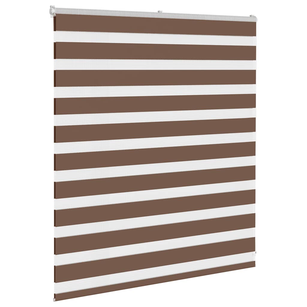 Rullgardin zebra brun 135x100 cm tyg bredd 130,9 cm polyester
