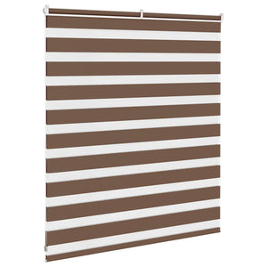 Rullgardin zebra brun 135x100 cm tyg bredd 130,9 cm polyester