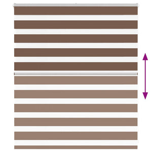Rullgardin zebra brun 135x100 cm tyg bredd 130,9 cm polyester