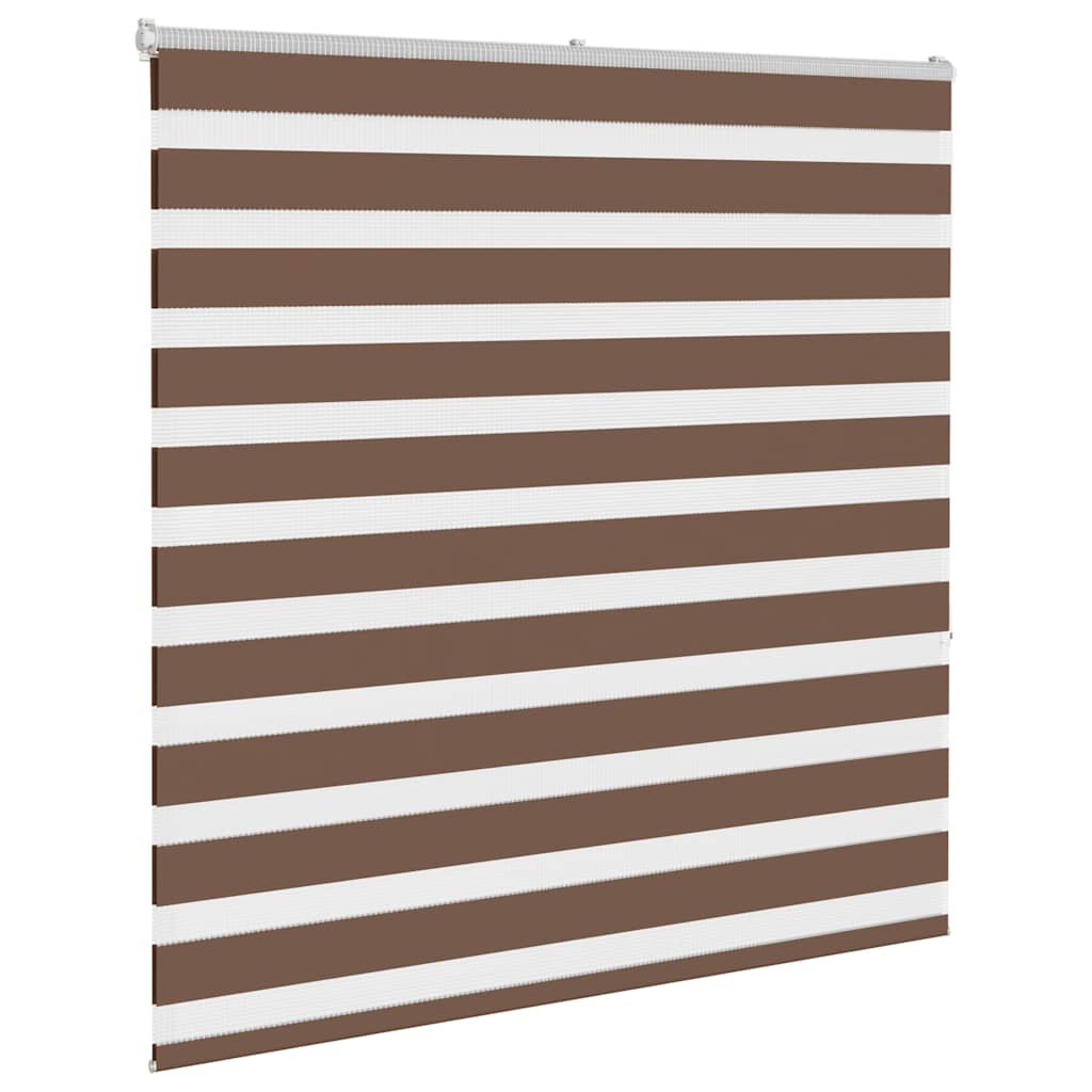 Rullgardin zebra brun 140x150 cm tyg bredd 135,9 cm polyester