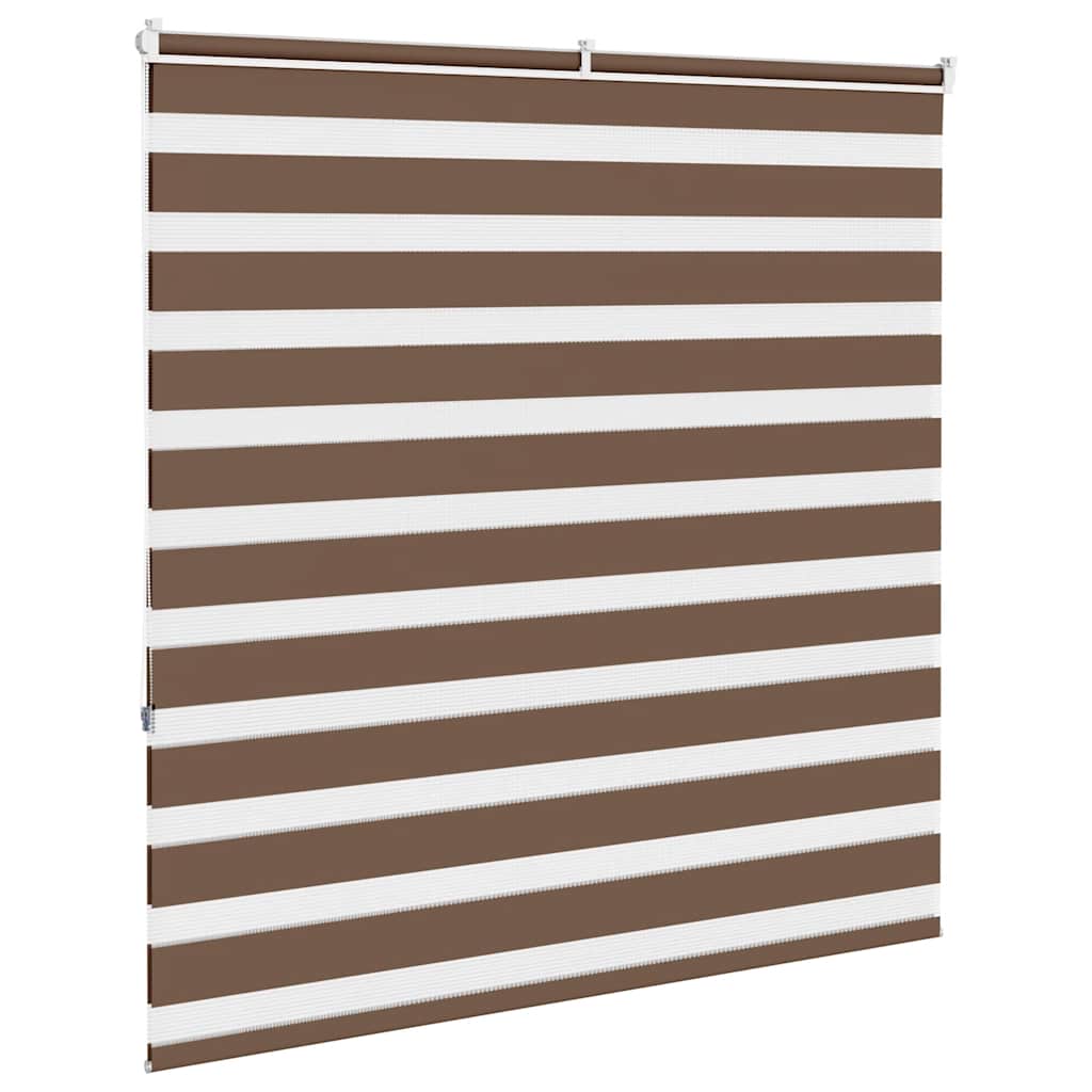 Rullgardin zebra brun 140x150 cm tyg bredd 135,9 cm polyester