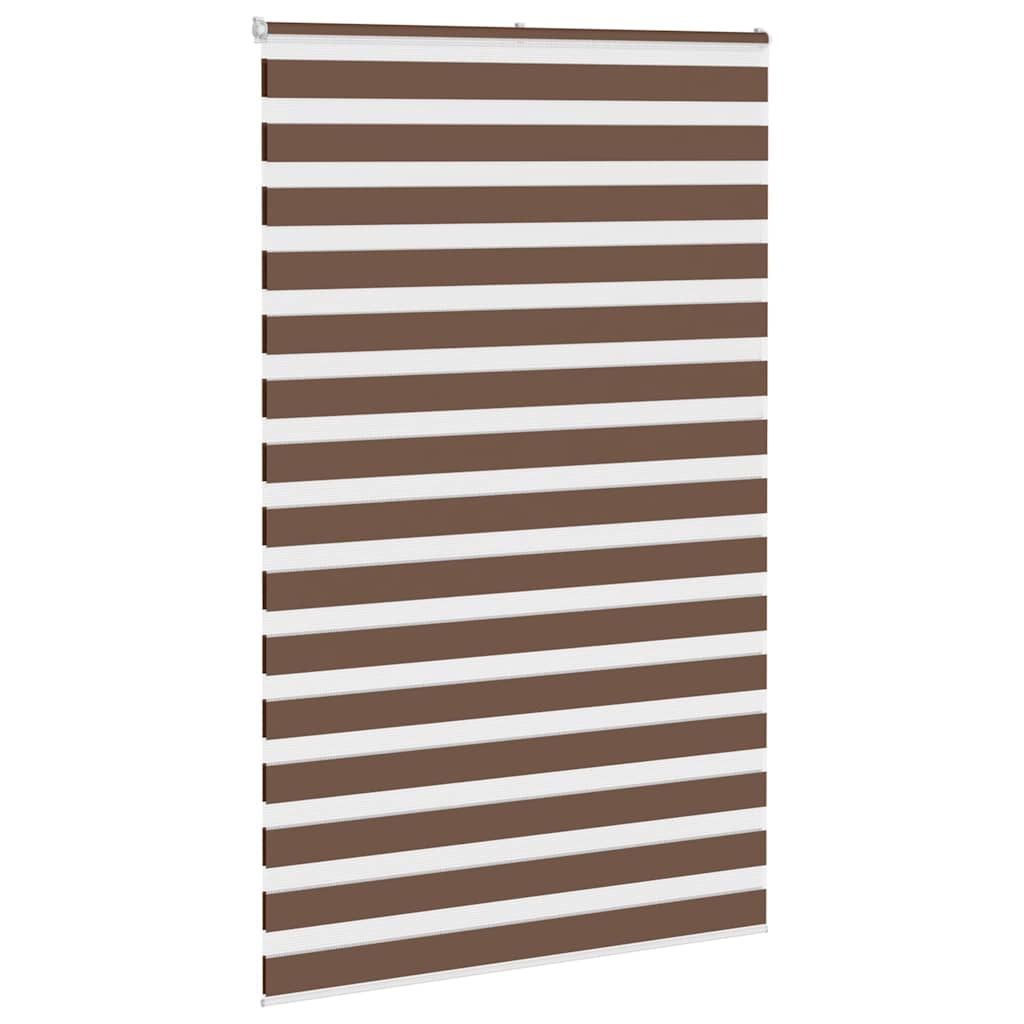 Rullgardin zebra brun 140x200 cm tyg bredd 135,9 cm polyester