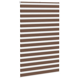 Rullgardin zebra brun 140x200 cm tyg bredd 135,9 cm polyester