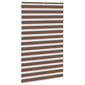 Rullgardin zebra brun 140x200 cm tyg bredd 135,9 cm polyester