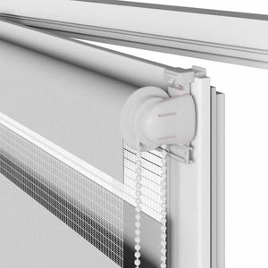 Rullgardin zebra ljusgrå 140x230 cm tyg bredd 135,9cm polyester