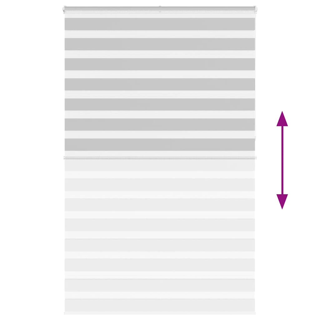 Rullgardin zebra ljusgrå 140x230 cm tyg bredd 135,9cm polyester