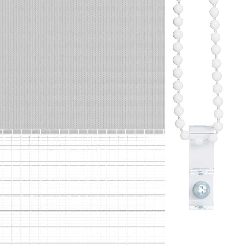 Rullgardin zebra ljusgrå 140x230 cm tyg bredd 135,9cm polyester