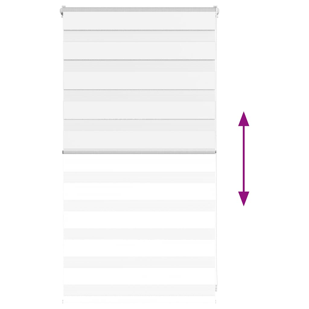 Rullgardin zebra vit 70x100 cm tyg bredd 65,9 cm polyester