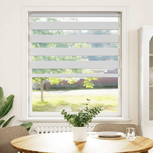 Rullgardin zebra vit 95x100 cm tyg bredd 90,9 cm polyester