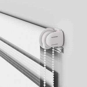 Rullgardin zebra vit 95x100 cm tyg bredd 90,9 cm polyester